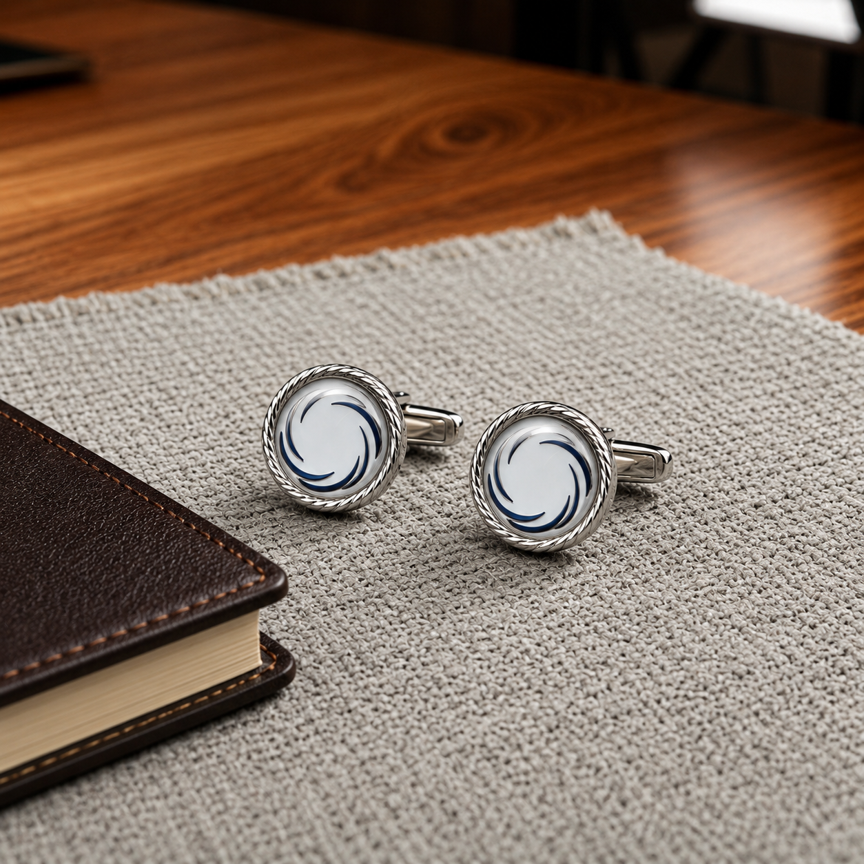 A refined finishing touch crafted for timeless elegance, these cufflinks blend classic sophistication with modern masculine charm. With their polished detailing and statement centerpiece design, they bring a luxurious edge to formalwear while keeping the look clean, sharp, and effortlessly premium.