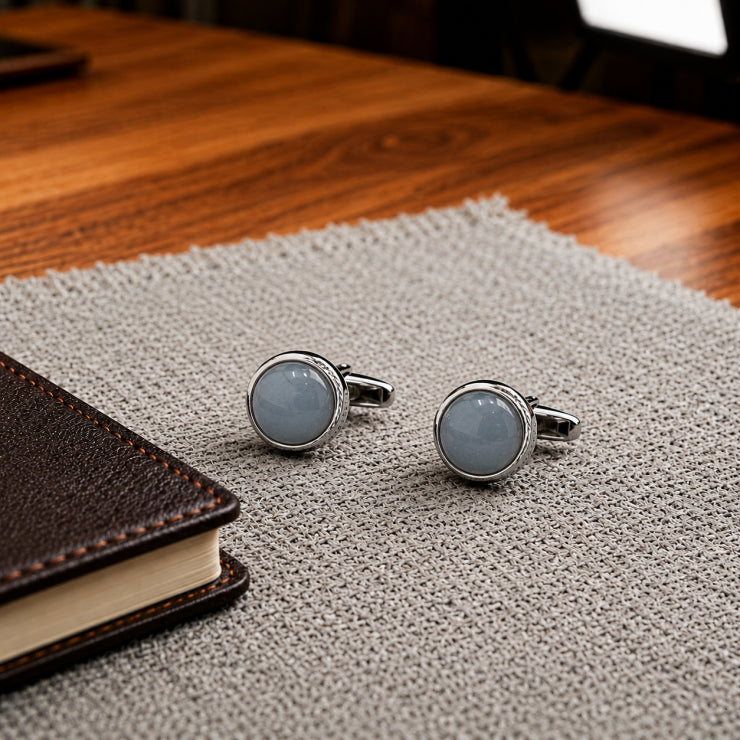 A refined finishing touch crafted for timeless elegance, these cufflinks blend classic sophistication with modern masculine charm. With their polished detailing and statement centerpiece design, they bring a luxurious edge to formalwear while keeping the look clean, sharp, and effortlessly premium.